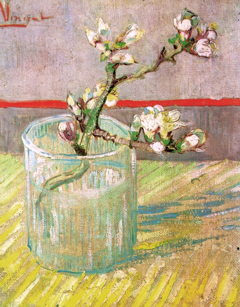 vangoghartist's tweet photo. Blossoming Almond Branch in a Glass - 1888 #artbots #vangogh https://t.co/e5PKBfG2Z8