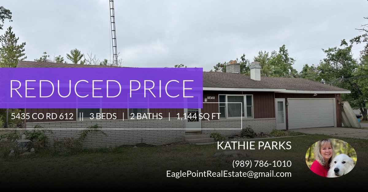 LewistonRealtor's tweet photo. 📍 Price Adjustment 📍 This property at 5435 Co Rd 612 in Lewiston just had a recent price adjustment, so, contact one of us to set up a showing! Reach out here or at (989) 786-1010 for more information. Thank you!

Listed by Kathi... https://t.co/I1A1mnJTze https://t.co/aRiGFyKqjp