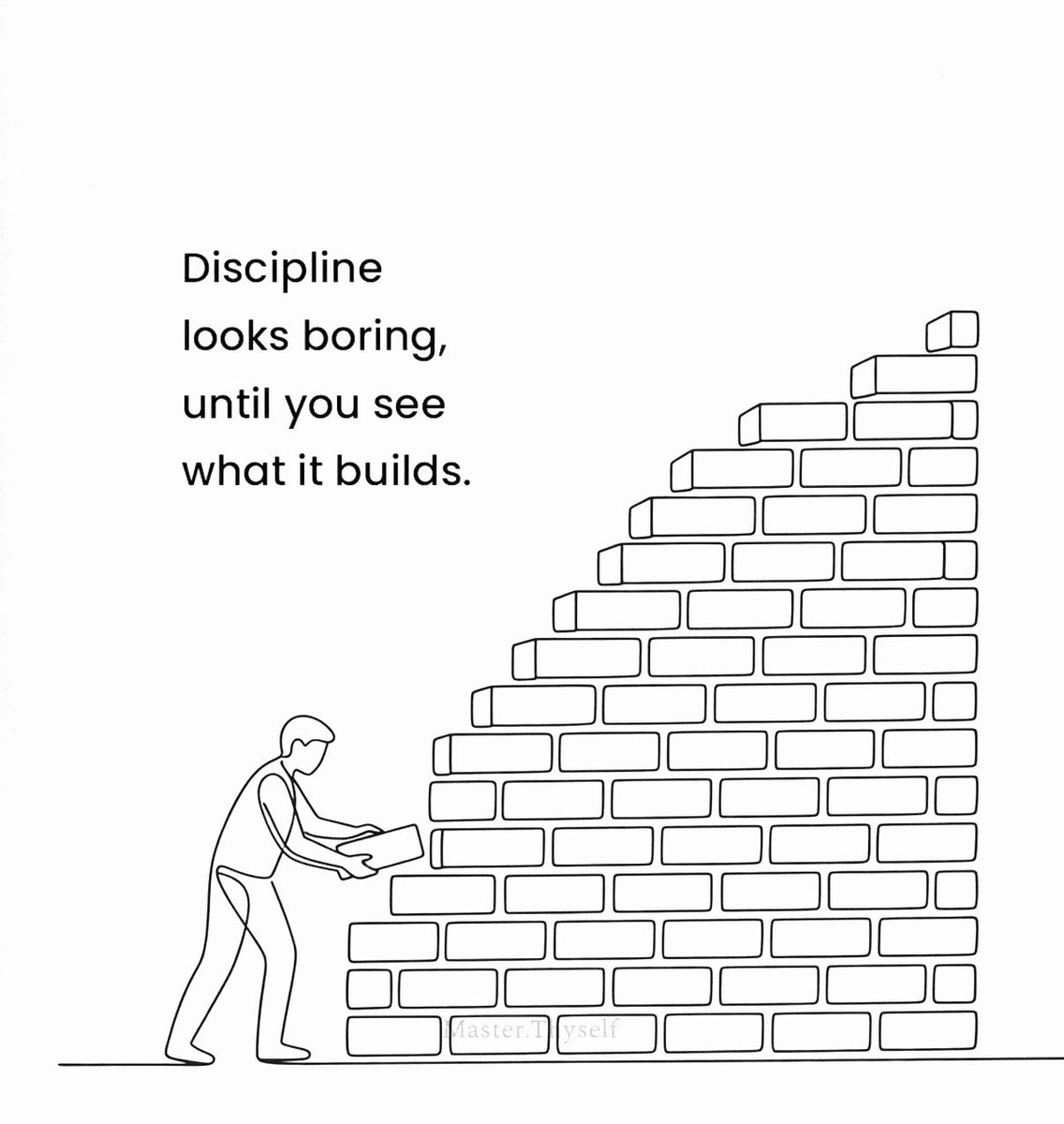 readswithravi's tweet image. Discipline looks boring, until you see what it builds.