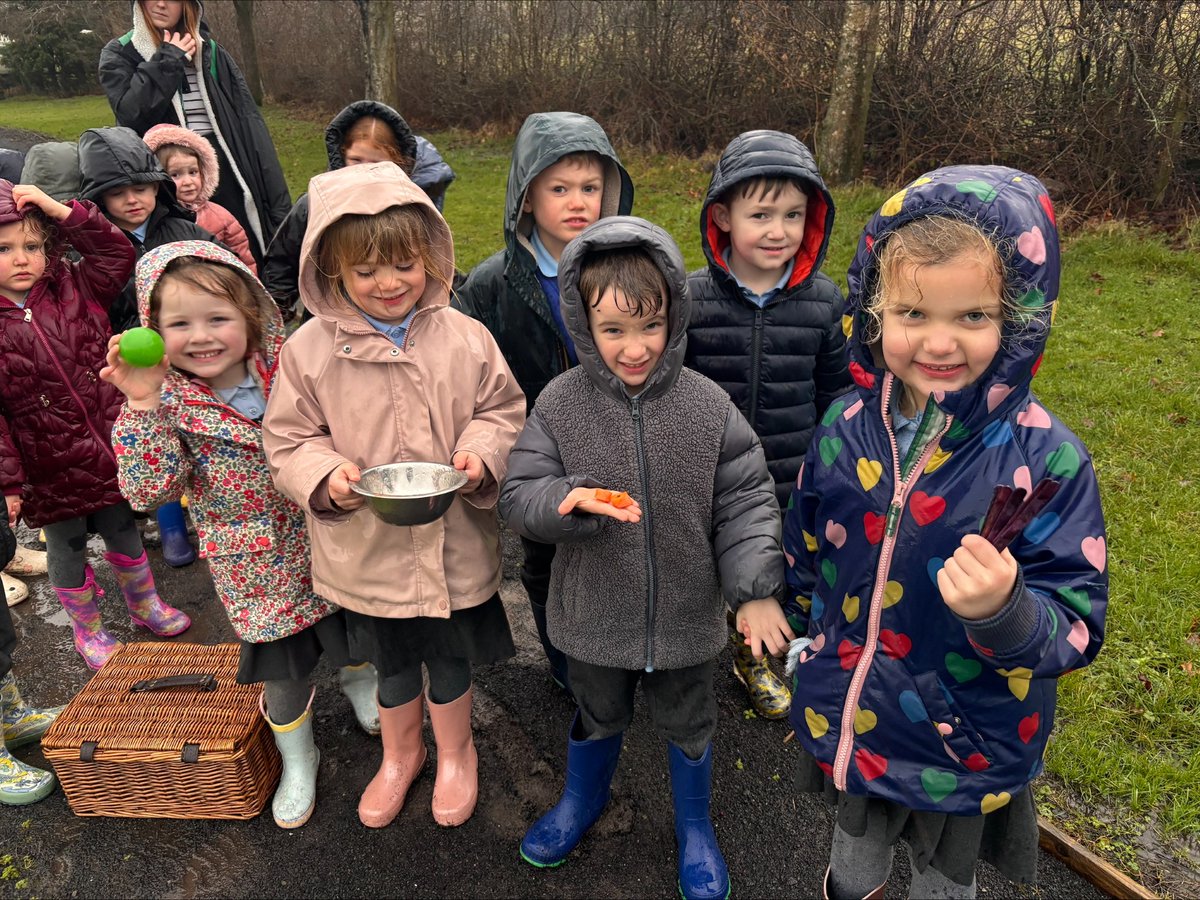Class 1 discovered some pine cones, leaves and sticks in the Classroom, along with a note that asked us to head to the rec to look for clues. When we arrived we found orange eyes, a green poisonous wart, purple prickles and sharp pointy teeth. Can you guess this weeks story?