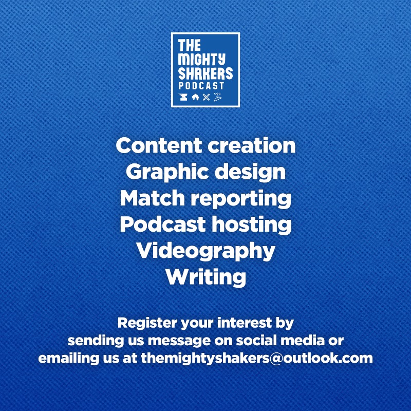 TMS1885's tweet photo. JOIN THE POD 🤍💙

We're looking for more #buryfc supporters to get involved in our podcast.

Want to get involved?

Send us a DM or email at themightyshakers@outlook.com to register your interest 🙌

#buryfc #uts #jointhepod