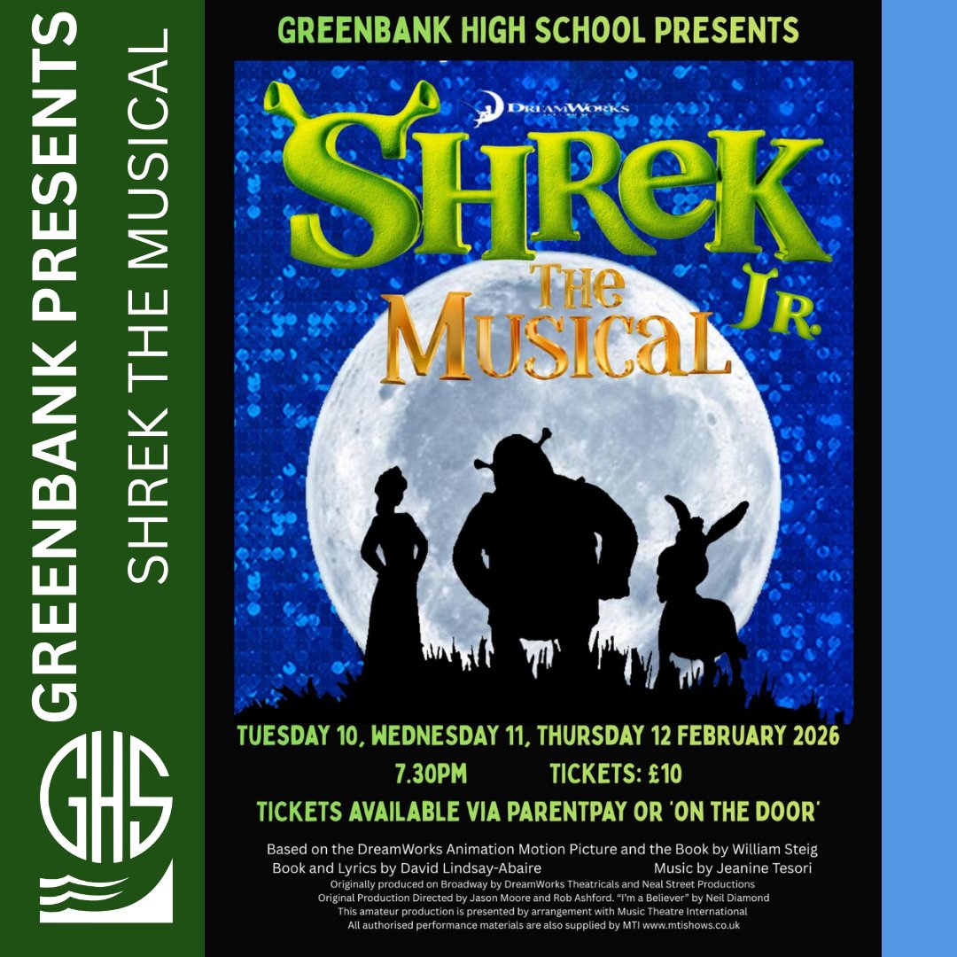 greenbankhs's tweet photo. Our 70 strong cast are working hard to bring this amazing show to life for audiences.

Tuesday 10, Wednesday 11 and Thursday 12 February @ 7.30pm.

Tickets available now via ParentPay or ‘on the door’ each evening. We can’t wait to see you there! https://t.co/BVOdfH95Xv