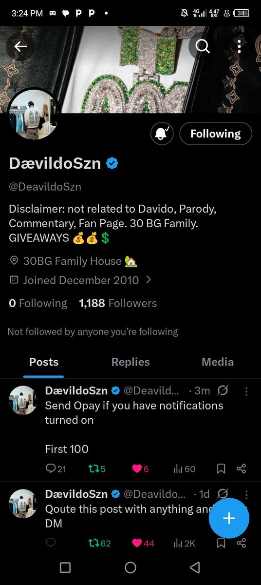 Sam104574673162's tweet photo. @DeavildoSzn Active 
7062012024 opay https://t.co/hh3C5PNCvG