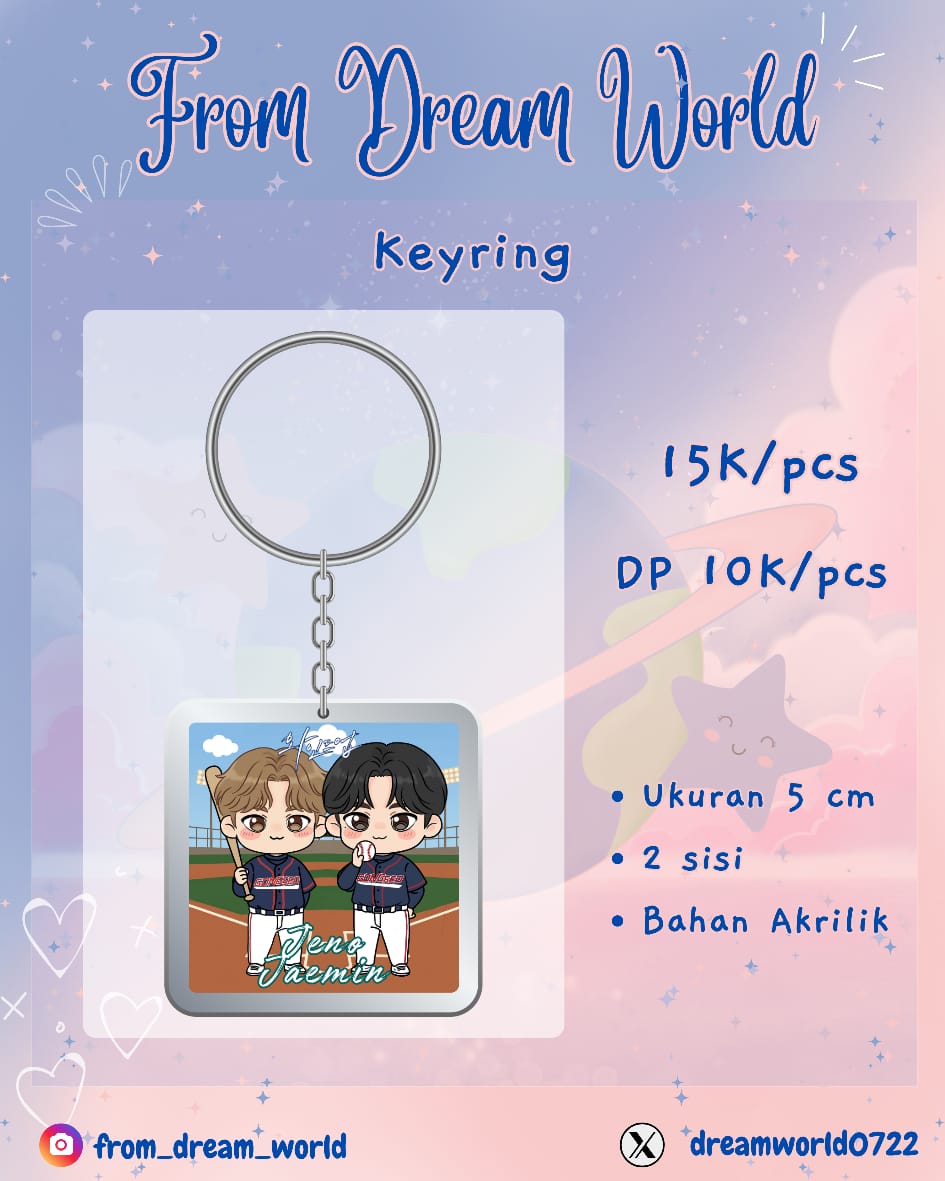 dreamworld0722's tweet photo. ✨OPEN PO [PRE-ORDER]✨

⚾️WIND UP JENO JAEMIN ACRYLIC PHOTOCARD HOLDER &amp; KEYRING [FANMADE]⚾️

💵 Price on Pict

✅️ Ada GO WhatsApp 
✅️ Pelunasan &amp; CO by 🍊 
📍 Mojokerto, Jawa Timur

📅 CLOSE PO : TBA

Form PO : https://t.co/2IV7Dv2MLy

#JENO #JAEMIN #WINDUP #NCTDREAM #WTS https://t.co/CNmVFlmPIF