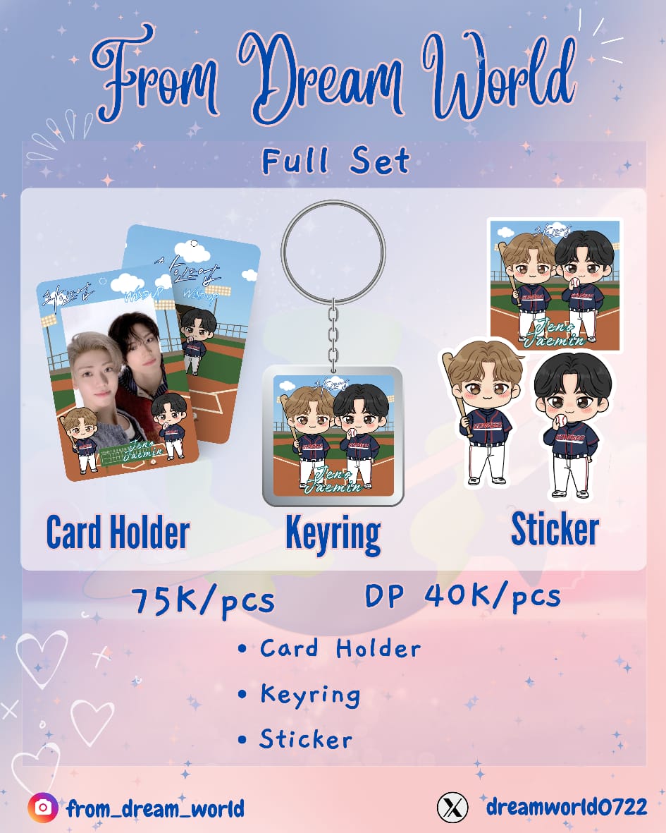 dreamworld0722's tweet photo. ✨OPEN PO [PRE-ORDER]✨

⚾️WIND UP JENO JAEMIN ACRYLIC PHOTOCARD HOLDER &amp; KEYRING [FANMADE]⚾️

💵 Price on Pict

✅️ Ada GO WhatsApp 
✅️ Pelunasan &amp; CO by 🍊 
📍 Mojokerto, Jawa Timur

📅 CLOSE PO : TBA

Form PO : https://t.co/2IV7Dv2MLy

#JENO #JAEMIN #WINDUP #NCTDREAM #WTS https://t.co/CNmVFlmPIF