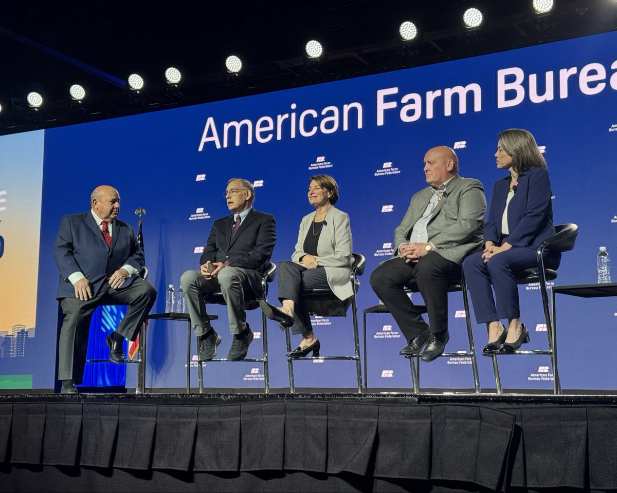 HouseAgGOP's tweet photo. Lots on the agenda for 2026.

Thank you @FarmBureau for inviting leaders on the House and Senate Ag Committees out to #AFBF26 to give an ag policy update for the year! https://t.co/hf8Yan8mBb