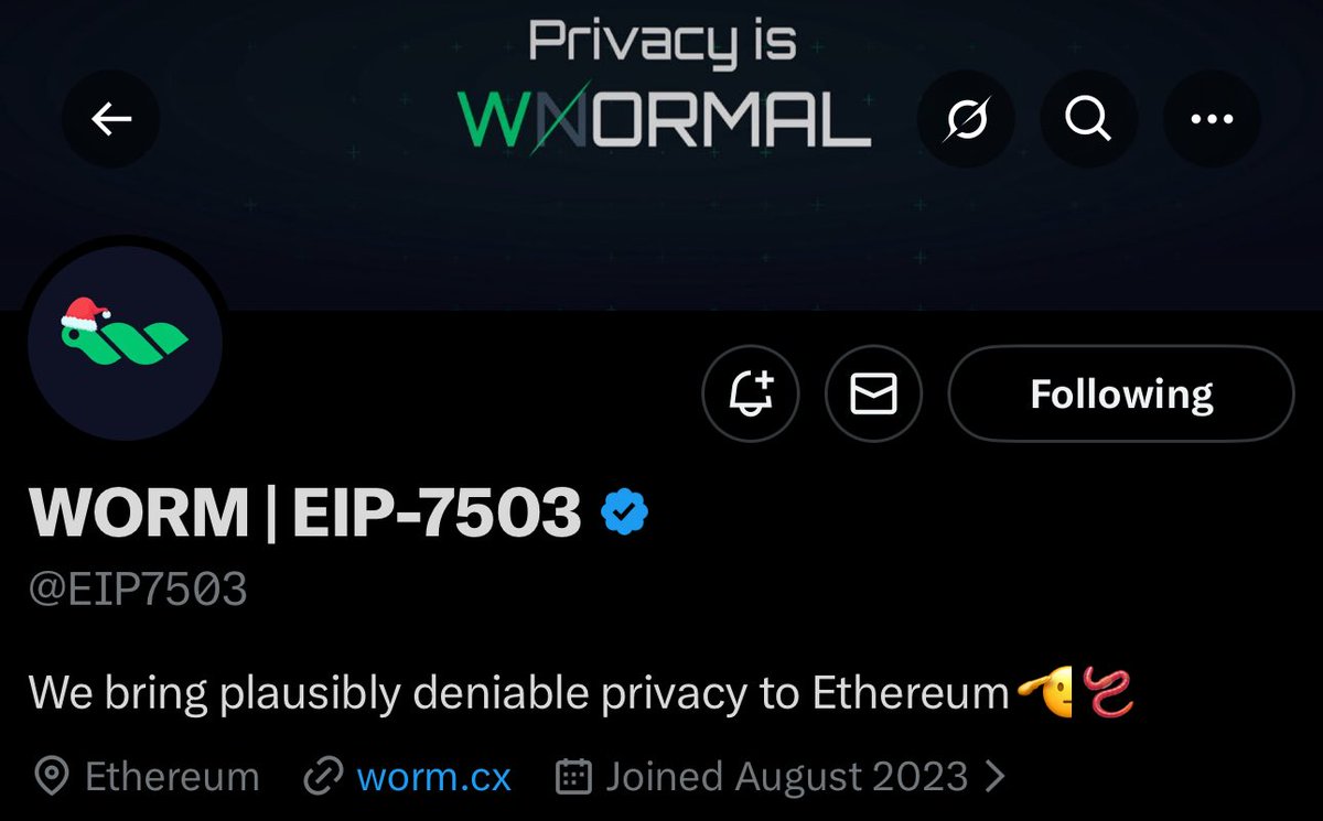 I'm giving away WL for <a href="/EIP7503/">WORM | EIP-7503</a> 

4x WL GTD
4x WL FCFS

> like,rt this
> follow <a href="/jerezizzz/">Jereziz</a> &amp; <a href="/EIP7503/">WORM | EIP-7503</a> 

You have 5 hrs 🔔