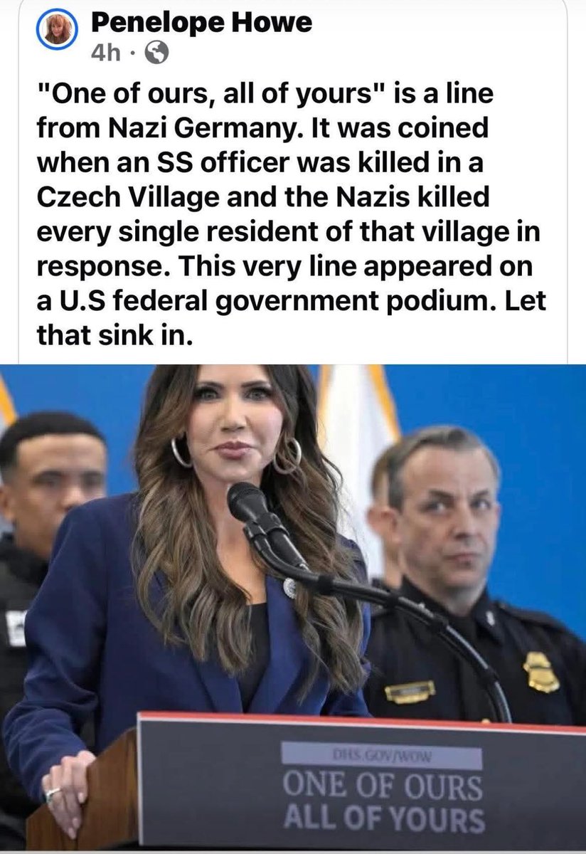 AnnieForTruth's tweet image. If you don’t want to be called a Nazi, don’t act like a Nazi! 😡 This is Trump’s America. 😡 #KristiNoem #Nazi #ICEThugs