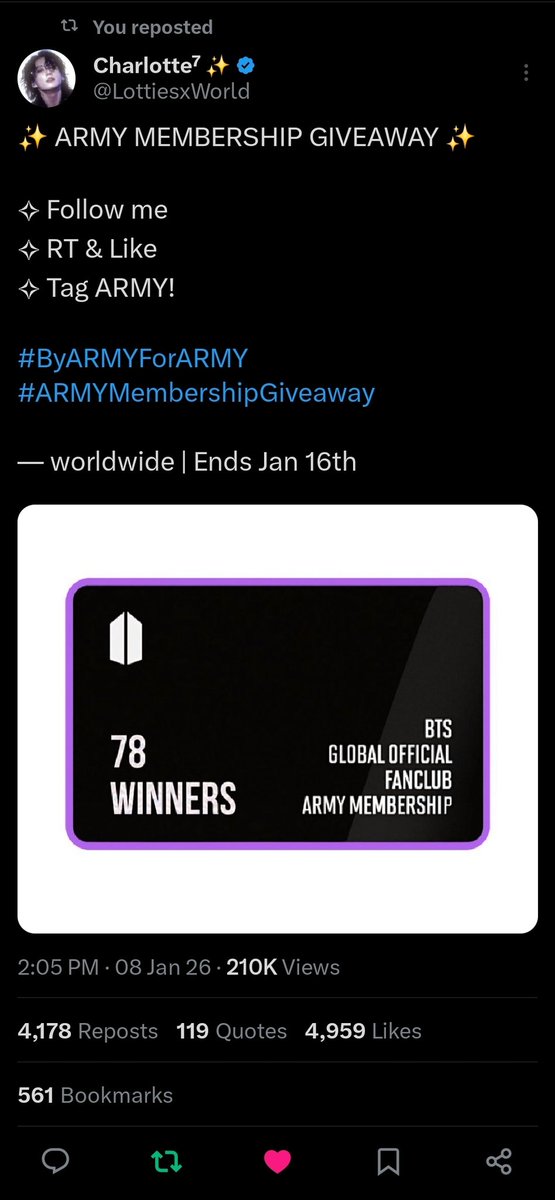 lunarmeii's tweet photo. @LottiesxWorld Thank you so much for the giveaway, bless you Char and all the sponsors 💜
I'm joining for my friends and if i win i'll give it to them 🍀✨️ @05_shanvi @kookvc0re @Bts_Berrie07 @bylillyjin
#ByARMYForARMY
#ARMYMembershipGiveaway https://t.co/WgUJRfMwCb