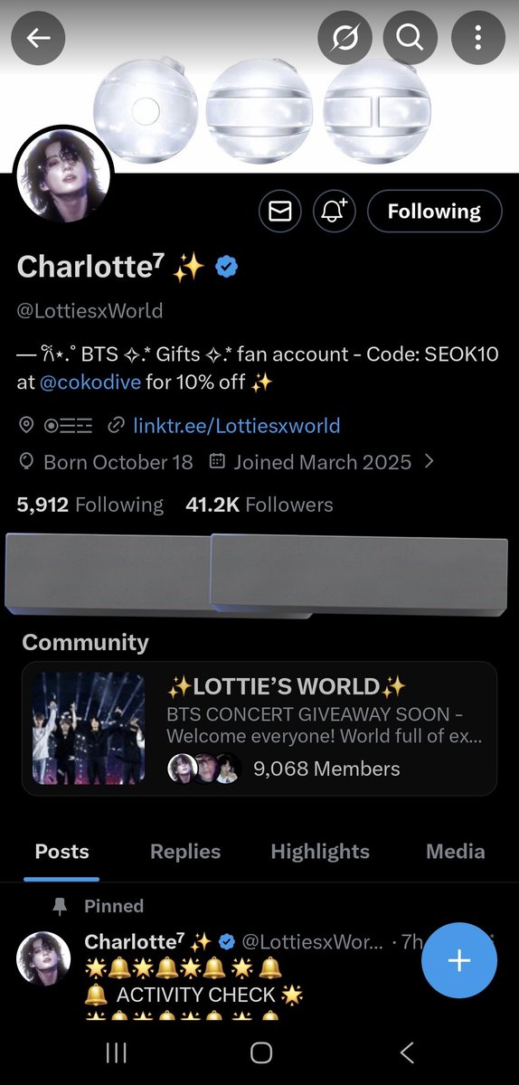 lunarmeii's tweet photo. @LottiesxWorld Thank you so much for the giveaway, bless you Char and all the sponsors 💜
I'm joining for my friends and if i win i'll give it to them 🍀✨️ @05_shanvi @kookvc0re @Bts_Berrie07 @bylillyjin
#ByARMYForARMY
#ARMYMembershipGiveaway https://t.co/WgUJRfMwCb