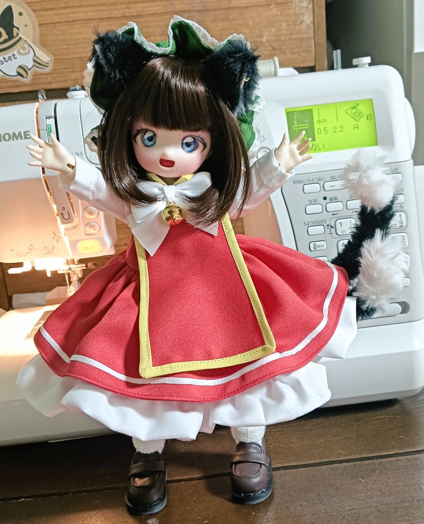 もうちょっとぉ〜！！((꜆꜄ ˙꒳˙)꜆꜄꜆🧵🪡

ってかめっちゃ可愛くないかฅ(*´꒳`*ฅ)ꪆﾆｬﾝ