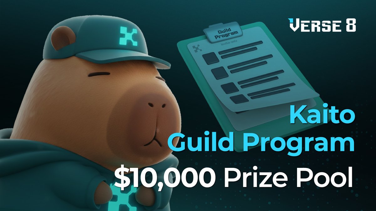 Verse_Eight's tweet image. Introducing the Verse8 Kaito Guild Program.

A weekly creator track with a $10,000 prize pool (+ more) for creators consistently building, playing, and shipping content on Verse8.

Invite-only.

Full details ↓