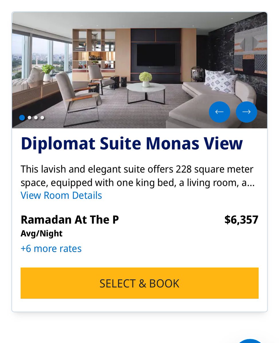 user990808's tweet image. park hyatt diplomat suite (approx. USD$6,357 per night)