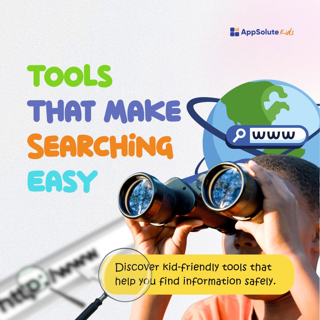 Appsolute_Kids's tweet photo. Searching online can be easy and safe.
Here are kid-friendly tools that help you find information the smart way 

#kids #techforkids #safesearch #kidfriendlytech #internetsafety https://t.co/doI7K2Y2kk