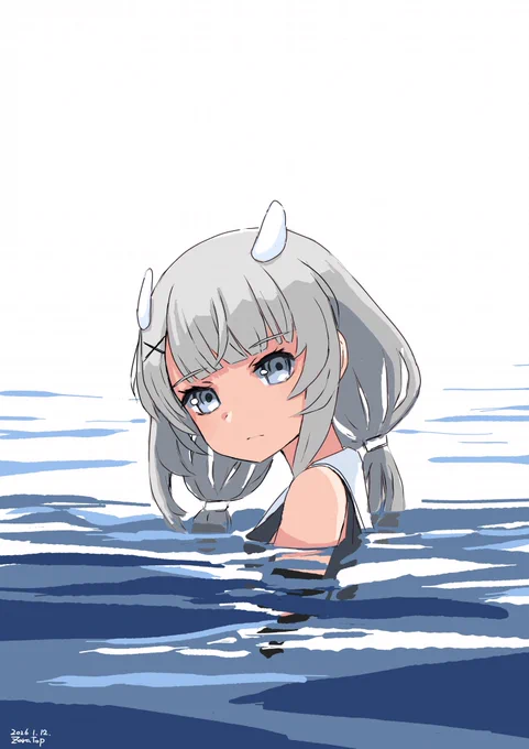 すみません忘れてた眉毛描きました。 フレイお姉ちゃんです。 #艦これ版深夜の真剣お絵描き60分一本勝負 #艦これ版真剣お絵描き60分一本勝負_20260112