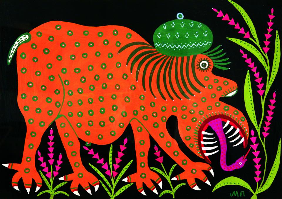 UKRinRSA's tweet photo. Today, we celebrate the memory of Maria Prymachenko, one of Ukraine’s most remarkable 20th-century folk artists and a distinctive voice of naive art. 

Her imaginative visual universe stands as a singular artistic and cultural phenomenon combining folk painting traditions and remarkable personal creativity. Maria Prymachenko shaped a world of her own — original, enchanting, and profoundly mysterious.