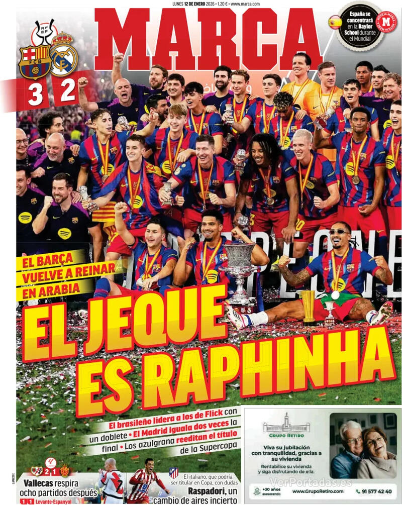 Today's front pages: Clásico in Saudi for Barcelona's Supercup Glory!!  #FCBarcelona #SupercopadeEspaña