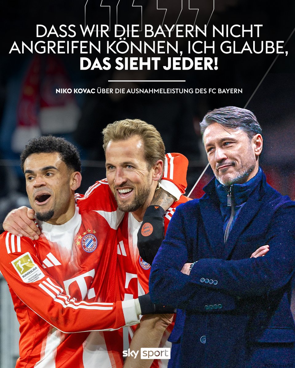 SkySportDE's tweet image. Borussia Dortmunds Trainer Niko Kovac hat die Ausnahmestellung des FC Bayern in dieser Saison deutlich gemacht. 

🗣️ "Die Bayern sind ja nicht nur in der Bundesliga Erster, sie sind auch in der Champions League ganz weit vorn. Das bedeutet, dieses Team, diese Mannschaft hat schon…