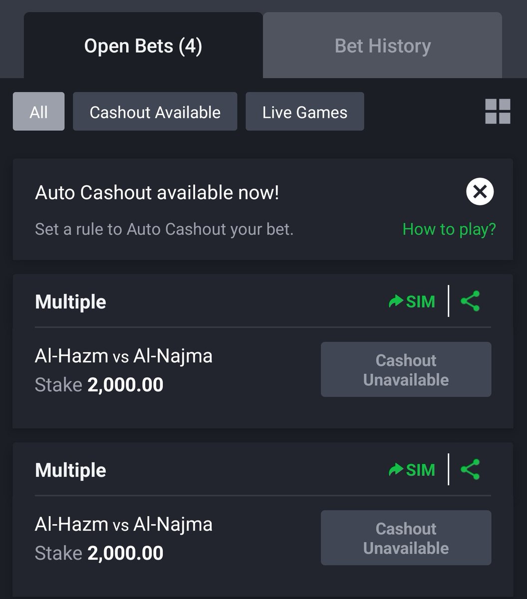 Sportybet sure odds Any or All the 3 will Booooooooooooooom🔥🔥🔥🔥🔥🔥🔥🔥🔥🔥
Stake responsibly and come back to testify.  
QJ97TM
H0G4VZ
Z3K9XQ
Today's game