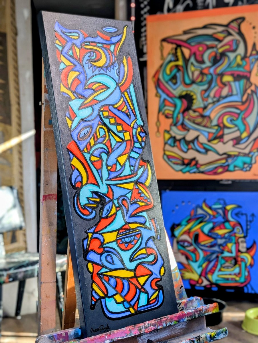 Just finished up this 12x36" painting titled "Totum1"