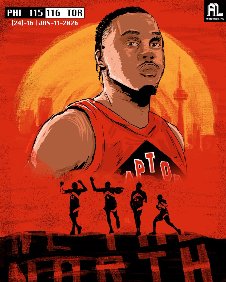 aidanlising's tweet image. A sketch after every Raptors game this season

40/82