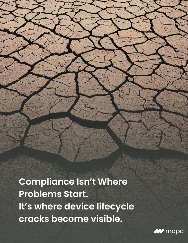 Compliance data often exposes gaps in device lifecycle visibility.

MCPC helps organizations manage devices from onboarding to end-of-life, simplifying compliance and restoring confidence.

hubs.li/Q03-fSf40