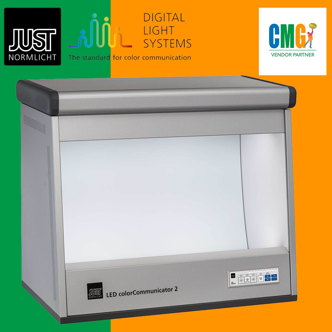Upgrade to LED viewing lights or risk falling behind! JUST Normlicht's DLS colorCommunicator 2 offers dimmable options for perfect soft proofing. Match monitor brightness seamlessly via USB! Learn more: bit.ly/3NnqMUh #ColorManagement #ColorCommunication #Proofing #Print