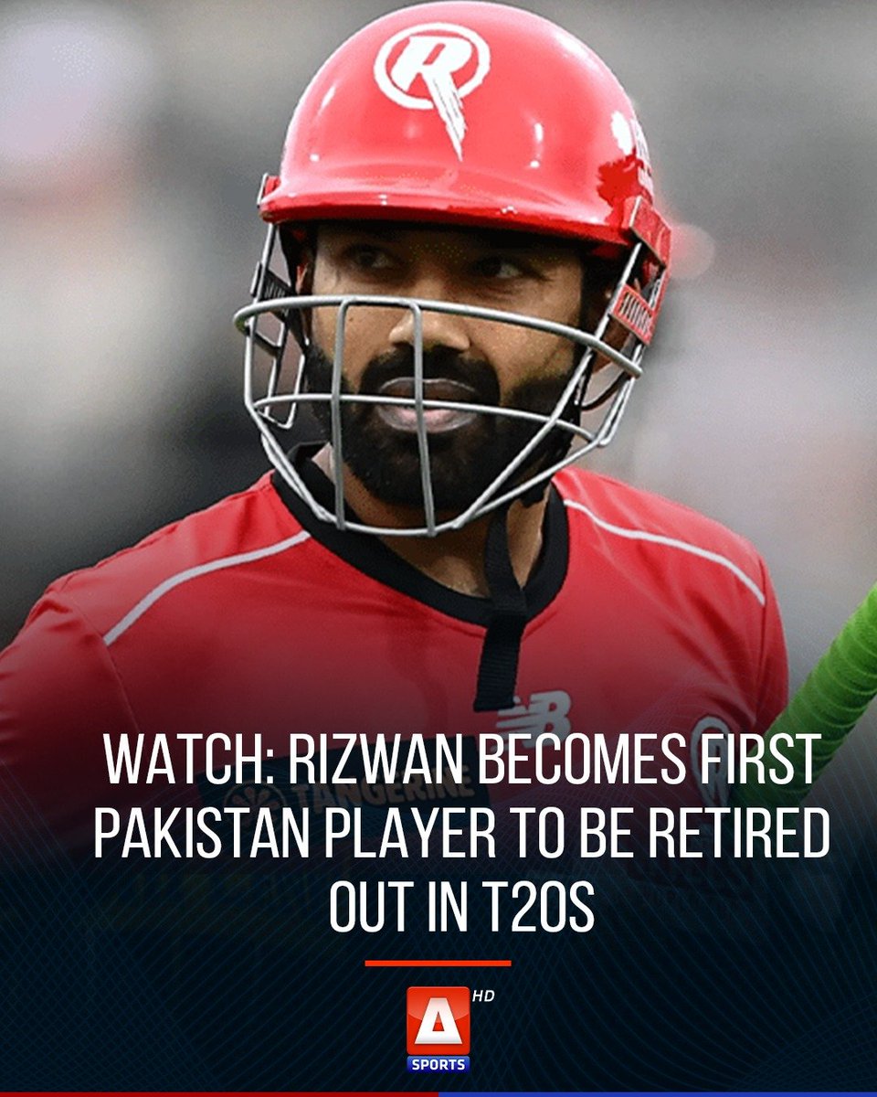 asportstvpk's tweet photo. Renegades captain #WillSutherland retired Mohammad Rizwan mid-innings in historic BBL 15 tactic.
Read More: https://t.co/McSF4zCwgn
#ASportsHD #MohammadRizwan #BBL15 #MelbourneRenegades https://t.co/3EdwNrvKEj