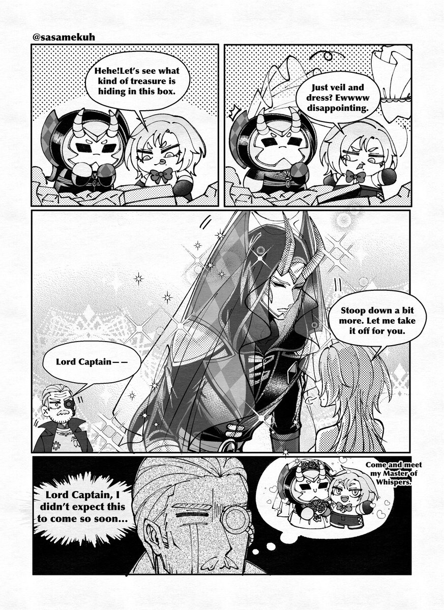 Abelard's nightmare. He knew this day will come sooner or later, BUT THIS IS TOO SOON😭😭
Also there's a small detail that I'm not sure if you guys would notice or not😏

#warhammer #warhammer40k #nocturneofoblivion #AbelardWerserian #roguetrader 