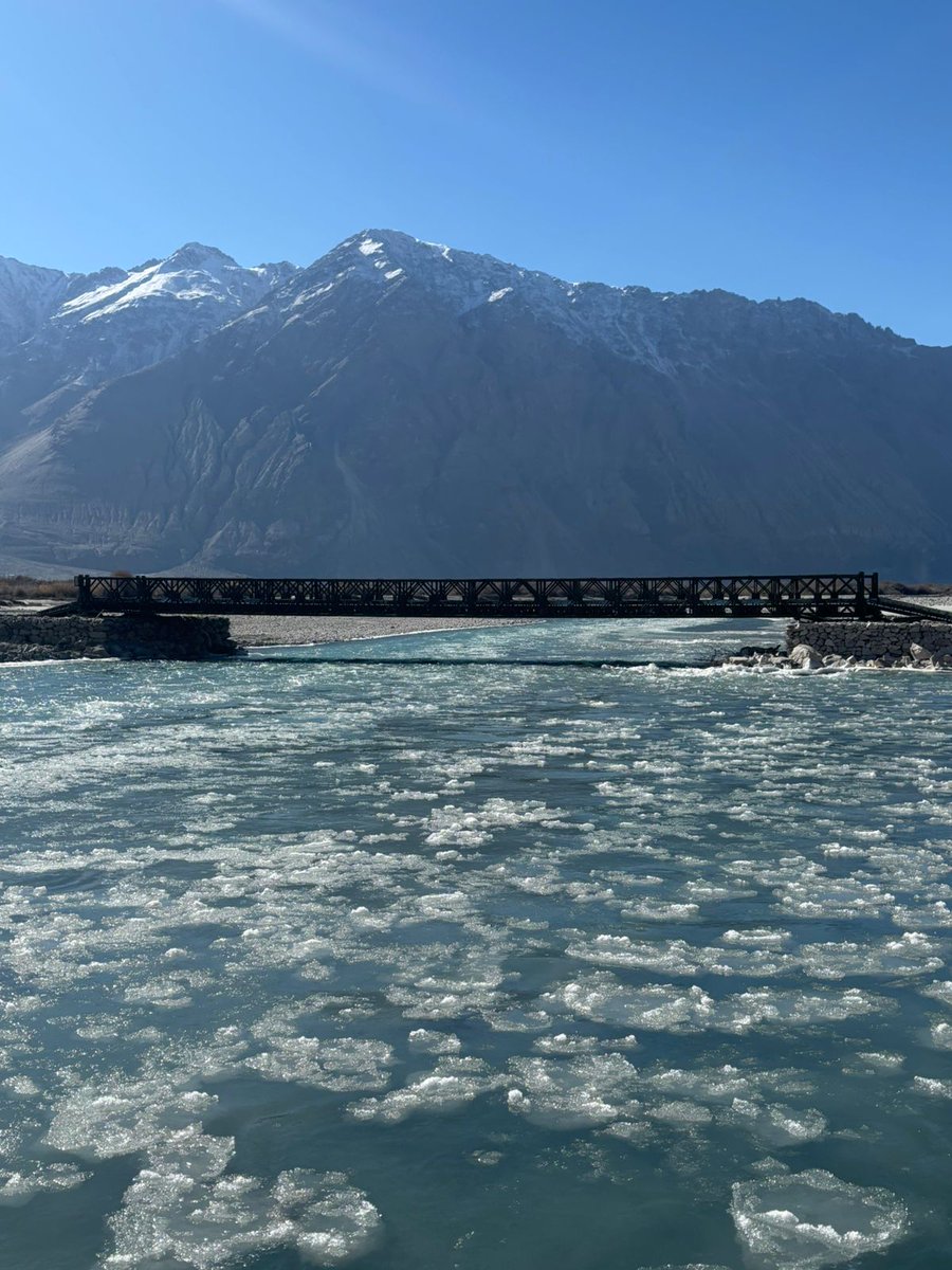 TseringSandup's tweet photo. We express our deep appreciation to the Fire &amp; Fury Corps and Army Engineers for their humanitarian effort in building the bridge over the Shayok River,reducing daily travel by 90 km and connecting remote high-altitude communities to essential services and opportunities in Diskit https://t.co/tivJ3rPU5v