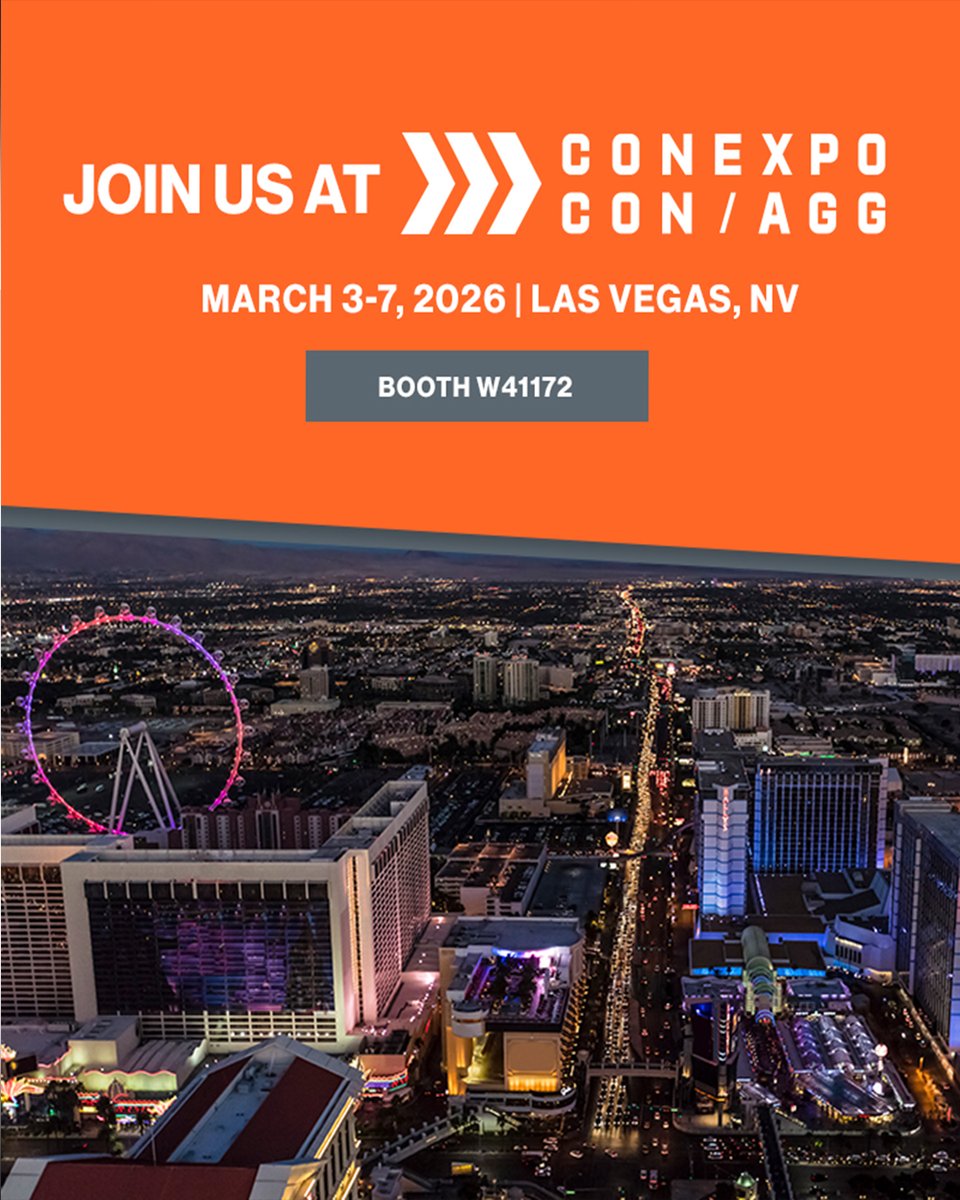 MegaCorpWW's tweet photo. We’re headed to Las Vegas for CONEXPO-CON/AGG 2026! Join us in booth W41172 from March 3–7 to see our world-class support equipment up close and connect with our team! See you there!

#GroundForceWorldwide #CONEXPO2026 #GenuineMega #HeavyEquipment #Vegas2026 https://t.co/dKMu7cer3z