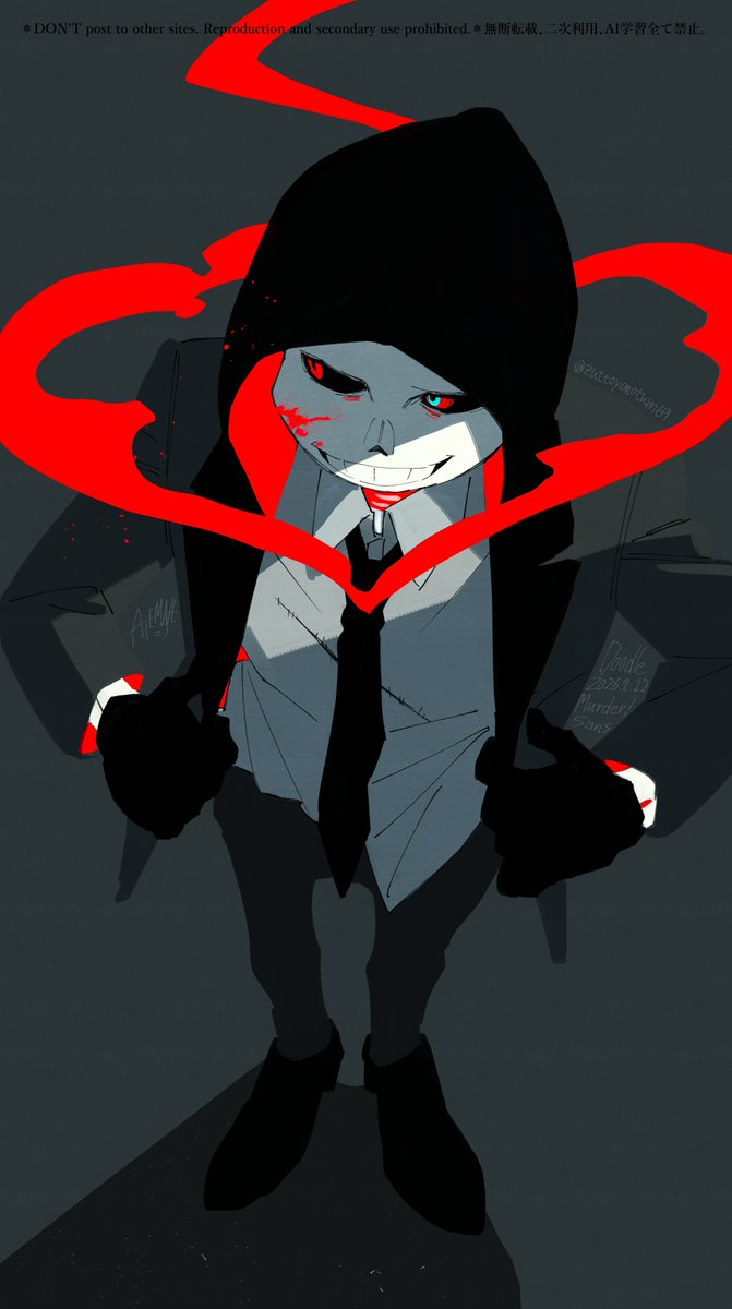 Murder!Sans＊Suit Doodle👔

＊good night, human.