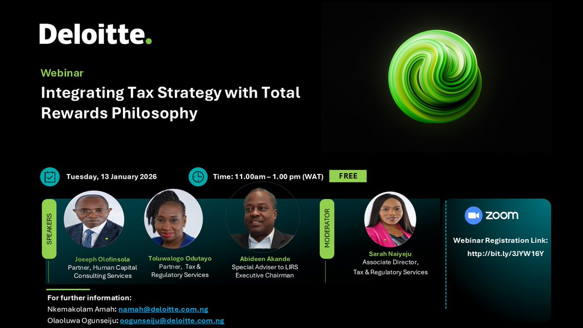1 day to go!

Join us tomorrow, January 13, 2026, for the Integrating Tax Strategy with Total Rewards Philosophy' webinar where our experts will be sharing key insights and essential guidance for HR, payroll, and (cont) delo.tt/l/6011CvhKz