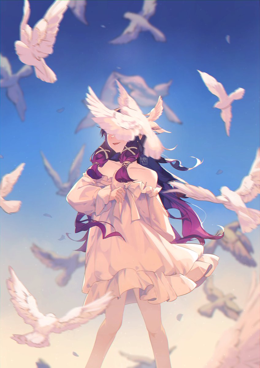 nimbuseki's tweet photo. little dove, bring me the song of my homeland 🪽 #Columbina #原神LunaIV https://t.co/ghRAB94SL3