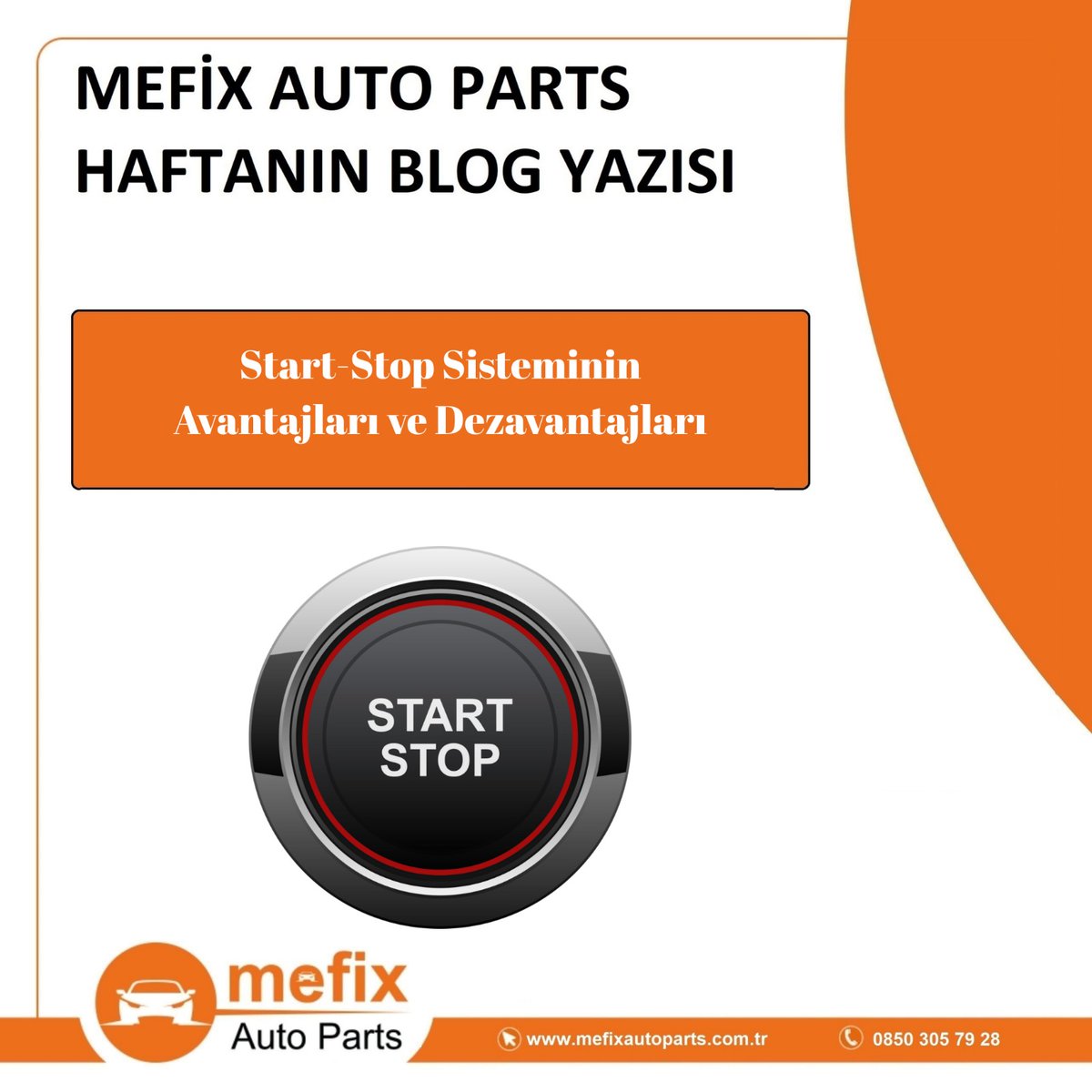 “Start-Stop sistemi: Yakıt tasarrufu sağlasa da her araç ve sürücü için uygun olmayabilir.”

📌 Blog yazımızı okuyunuz..

👉 mefixautoparts.com.tr/blog/icerik/st…