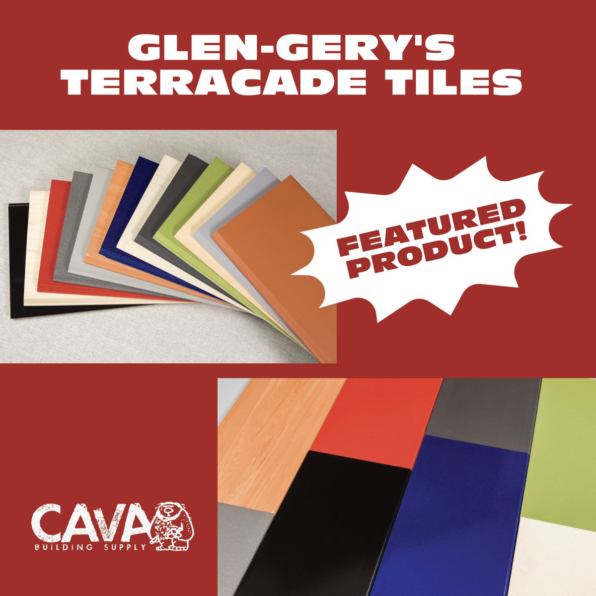 CavaBuilding's tweet photo. Durable and modern, Glen-Gery Terracade tiles are perfect for exterior cladding and architectural accents. Available now at Cava Building Supply. Get what you need 👉 https://t.co/lAVPU7ZA3m

#CavaBuildingSupply #GlenGery #Terracade #ConstructionMaterials #BuiltWithCava https://t.co/nvVWqzcLTH