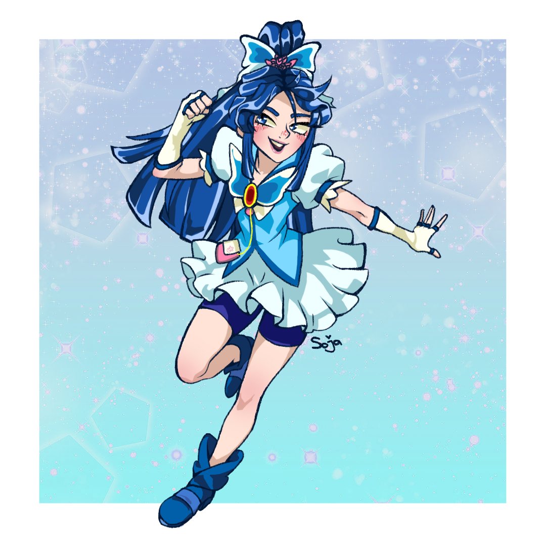 sojasausje's tweet photo. Just like with Cure Happy, here's another unofficial birthday. Happy birthday to Cure Aqua! 🌊🎹

This isn't my favourite one, it's a bit rushed since I only had two days for it. 
#precure #prettycure #cureaqua #yesprecure5 https://t.co/W1ORNoLkbD
