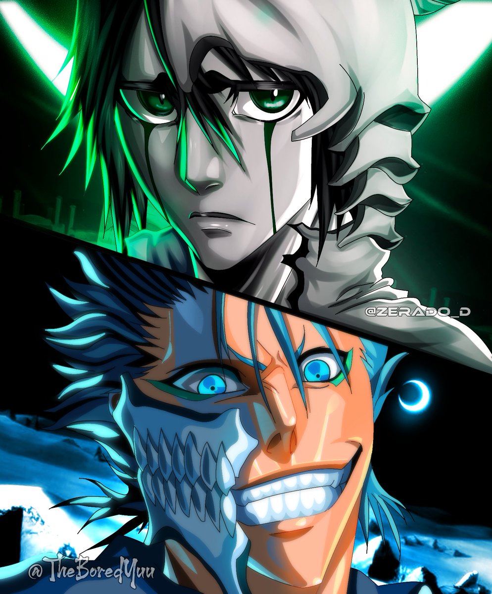 TheBoredYuu's tweet photo. Collab espadas

Ulquiorra @zerado_d 
Grimmjhow @TheBoredYuu https://t.co/vchpd1OBHc
