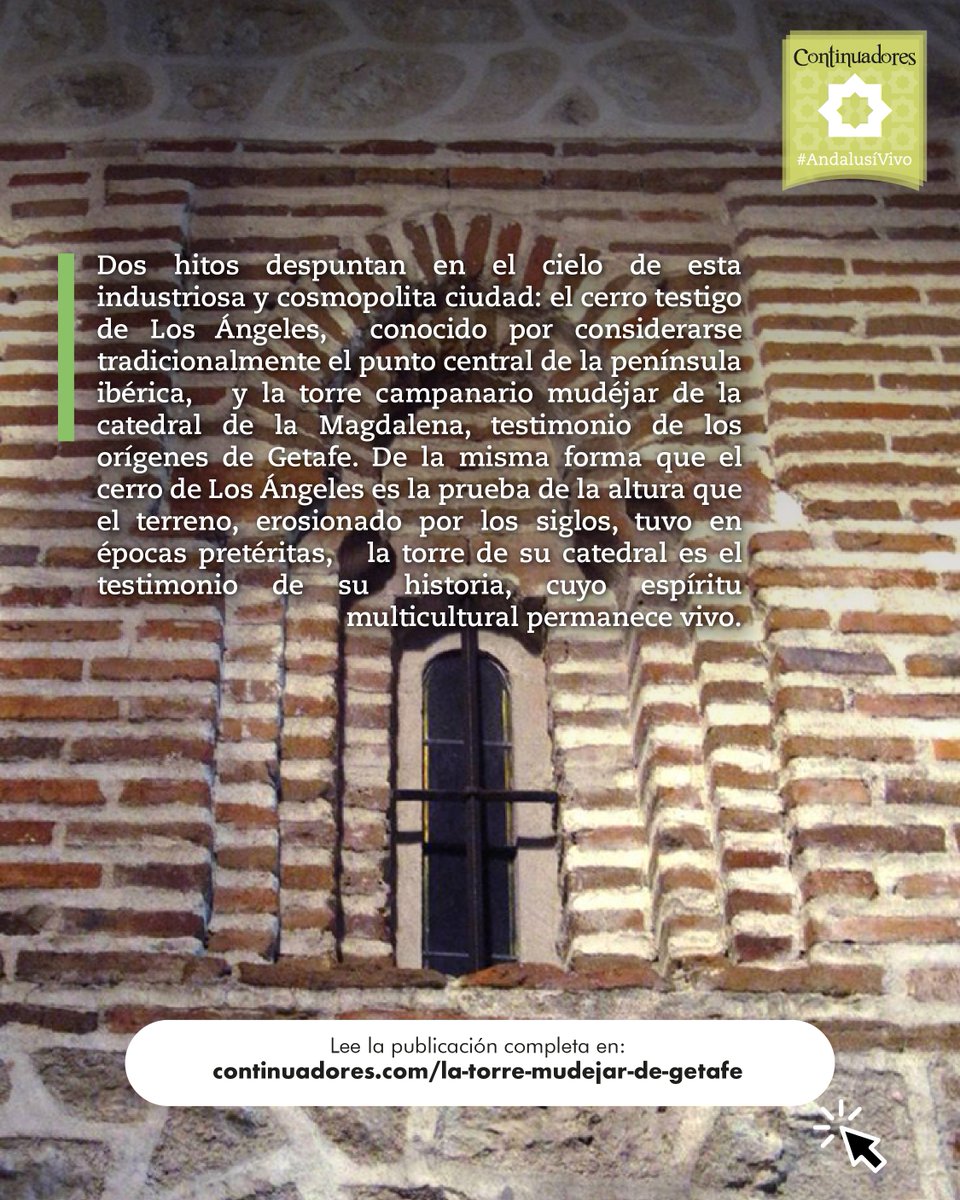 Del 711 a la actualidad: Getafe y su legado mudéjar 🐎🛡️
La Torre Mudéjar narra resistencia, identidad y belleza en ladrillo. 🧱✨
➡️ continuadores.com/la-torre-mudej…