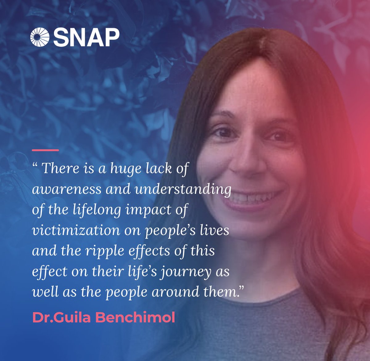“Healing is a relationship with myself.” — Dr Guila Benchimol, featured in Braving Healing. Her story shows that courage is more than moving forward; it’s choosing no when once that choice was taken from you. 

Healing begins when we listen. 
 snapnetwork.org/stories-of-str…
