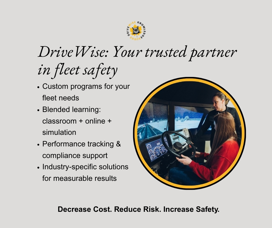 We get it, managing fleet isn't easy. Safety, compliance , and costs can feel overwhelming. 

That's why DriveWise is here to help.  Learn more, 🔗vist.ly/4mg4f

#fleetsafety #drivertraining #fleetmanagement #riskmangement #DriveWise