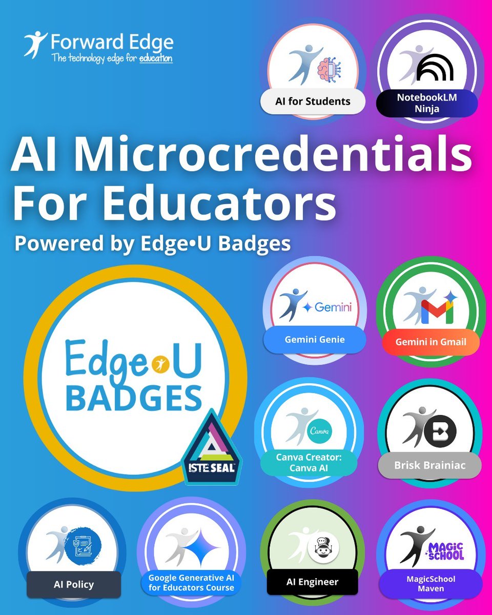 Are your teachers "AI Literate" or just "AI Aware"?  

Most PD tracks how much time was spent in a seat, but that doesn't tell you if a teacher can safely and effectively wield AI tools with their students.

Edge•U Badges AI Microcredentials solve this by requiring proof of