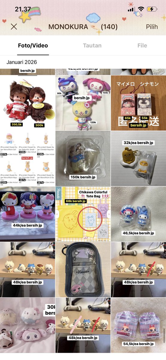 peendant's tweet photo. 🐰🎀 HELLO TRINKETS COLLECTORS! 🎀🐰

Monokura GO, sharing handcarry Jepang–Indonesia khusus trinkets &amp; cute stuff 🤍

🧸 Miffy, Monchhichi &amp; Bebichhichi, Sanrio, Gachapon, Sylvanian Families

✈️ Jastip Offline Jepang open tiap bulan
📦 Personal order all web Jepang

⬇️ LINK ⬇️ https://t.co/3J4A8pI2iO