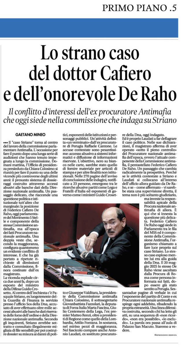 «…emergono tra le ricerche abusive… Giulio Centemero della Lega».

Ho letto.
Forse avrò giustizia per il torto subito.
Di sicuro, come promesso, inizia il rock &amp; roll! 🎸 

<a href="/tempoweb/">IL TEMPO</a> <a href="/GaetanoMineo/">Gaetano Mineo</a> #dossieraggio #dossieraggi #BeyondTheHorizon #striano #ilmioavvocatoèdifferente