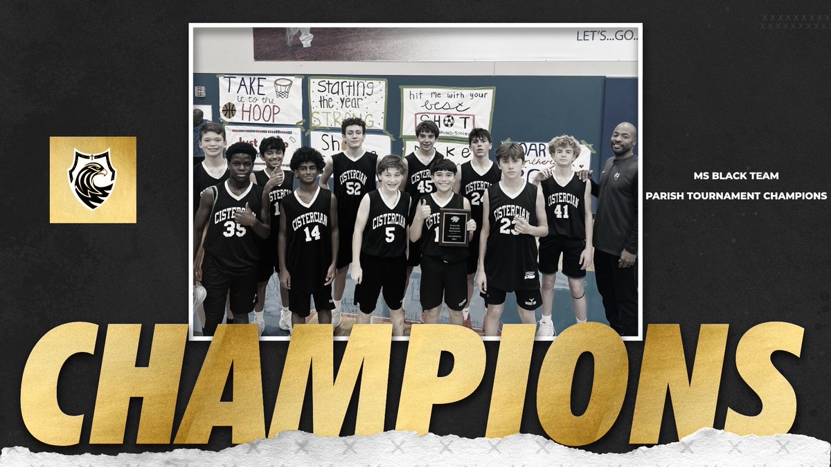 CistercianHawk's tweet photo. Tournament Champions! #Monstas https://t.co/o16CF08duc