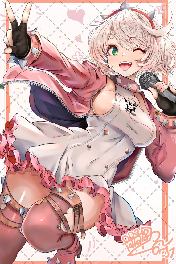 去年のSkeb(コミッション)のGGSTからエルフェルト。線画びしっと決まったものの、服を見直すにあたってめっちゃ苦労した覚え…。カワイイ!!!☠️ 