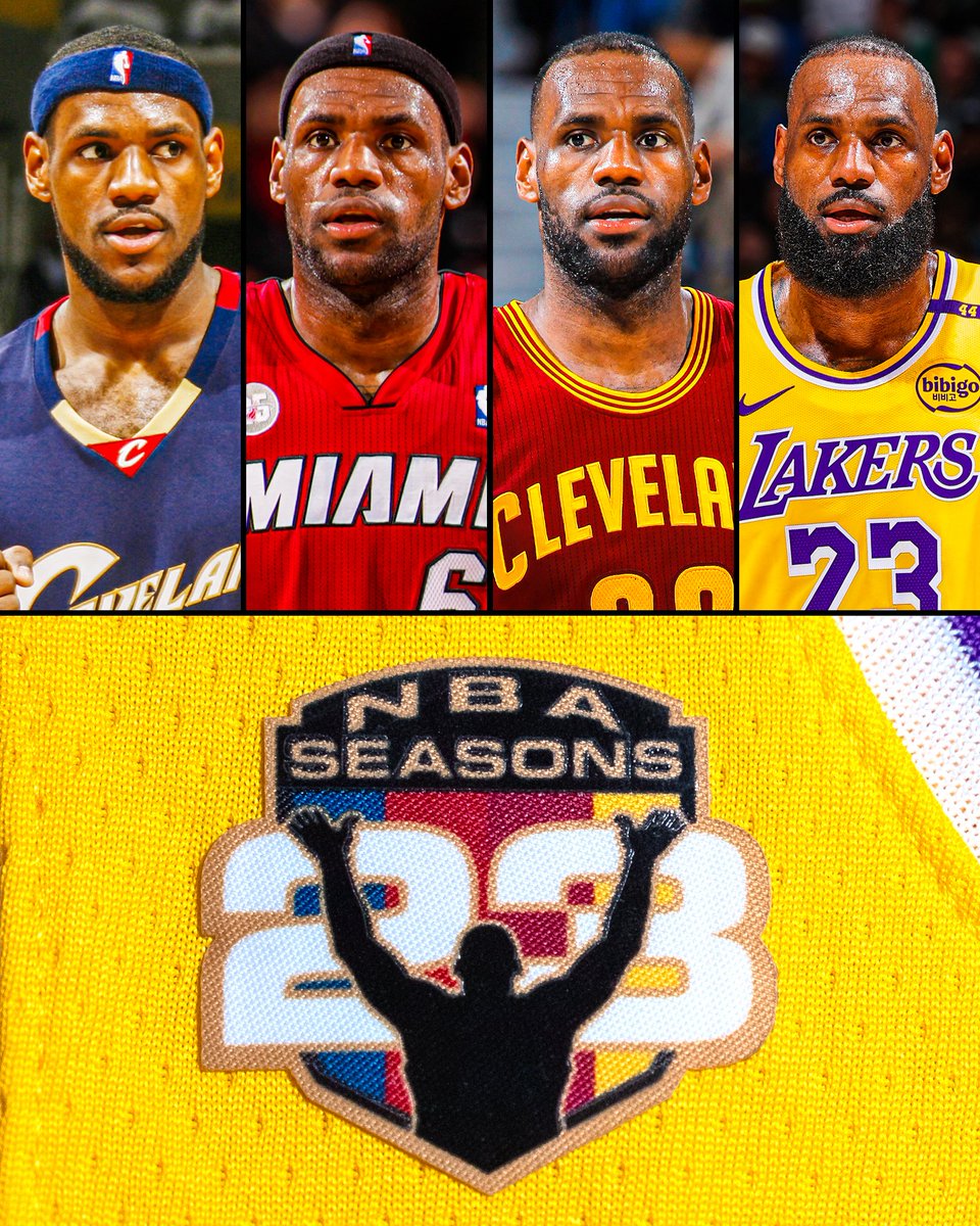 Topps's tweet image. BREAKING: LeBron James will wear a special-edition 23rd season jersey patch beginning tonight in Sacramento; the city where he began his legendary career in 2003.

The patches will be removed from his jersey after each game, and some will be placed into ultra-rare trading cards.