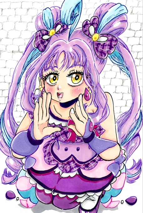 結局、今日イラストうpできなかったんで過去絵でお茶を濁します #キュアキュンキュン #イラスト