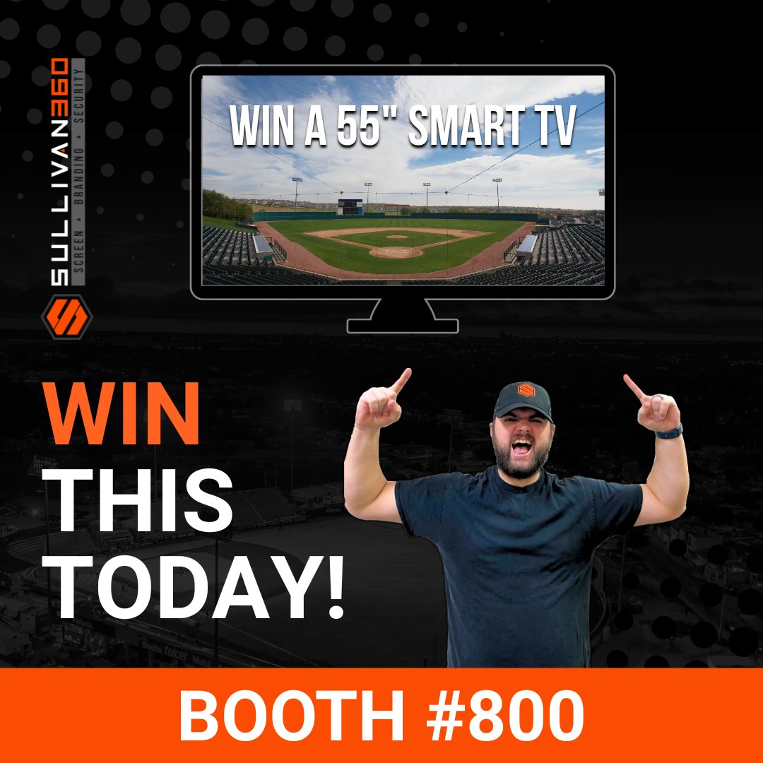 Sullivan_360's tweet photo. Hey Coaches @THSBCA!⚾️
IT'S MONDAY and we're GIVING AWAY 50" SMART TVS!

1. Follow @Sullivan_360
2. Like &amp; Repost
3. Swing by Booth #800 to fill out your ticket. 

*must like and repost THIS post to qualify* https://t.co/7JkdgCF3I0