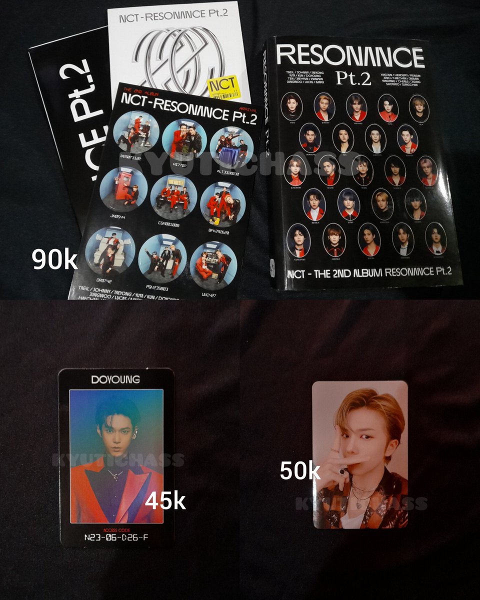 #wts album only nct resonance pt. 2 arrival ver, pc photocard jisung, sama ac access card doyoung, take all jg bisa